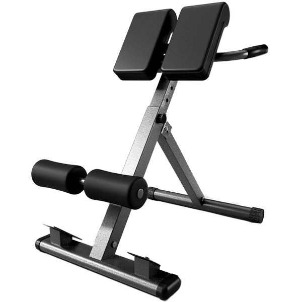 Roman Chair Hyperextension Bench Adjustable Roman Chair Fitness - Black
