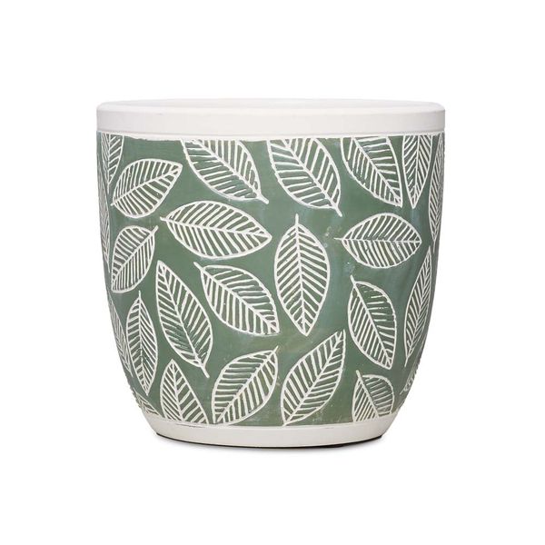 Green Leaf Planter L Ø13.5x12.5cm