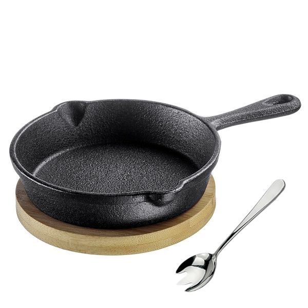 16.5cm Mini Cast Iron Pan with Tray and Server