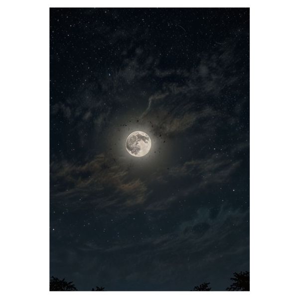 Cloudy Moonlight - A1 Poster