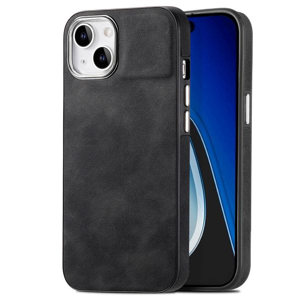 Vegan Leather Electroplated Phone Case Compatible with iPhone 11 PRO Max