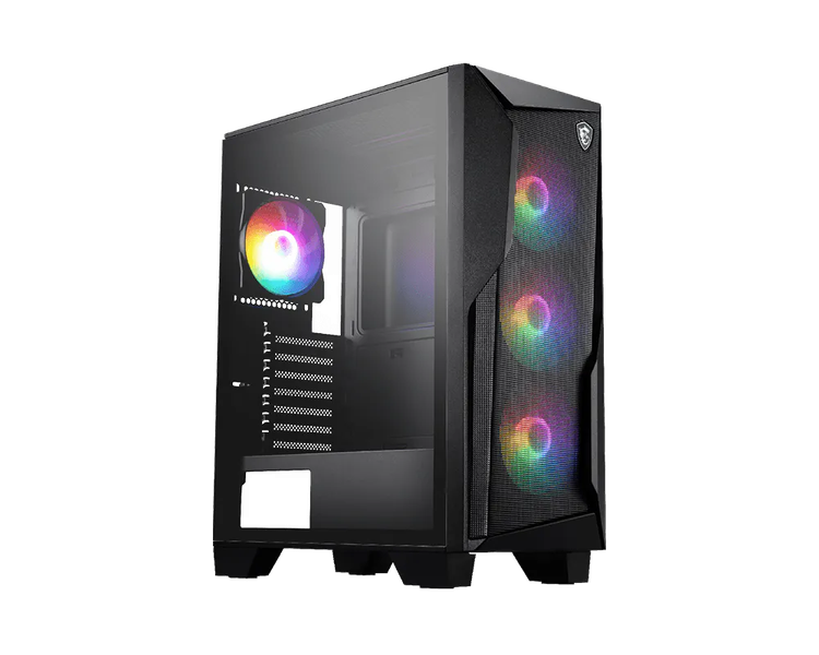 MSI MAG FORGE 130A AIRFLOW ATX Mid-Tower Gaming Case with 4 Auto RGB Fans