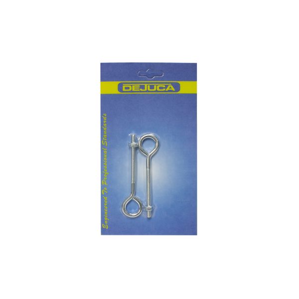 Dejuca - Eye Bolt with Nut - 6mm X 100mm - 2/pkt - 3 Pack