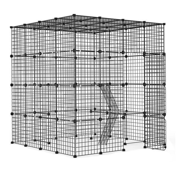 Pet Cat Enclosure, Small Dog Cages, Indoor Pet Playpen Extra Large 147cm