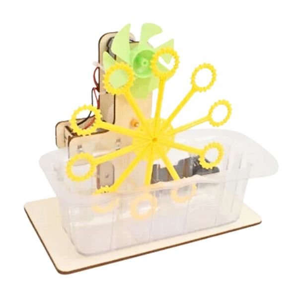 DIY Wooden 3D Bubble Maker Kit - Engineering &amp; Science Robotics Model Kit