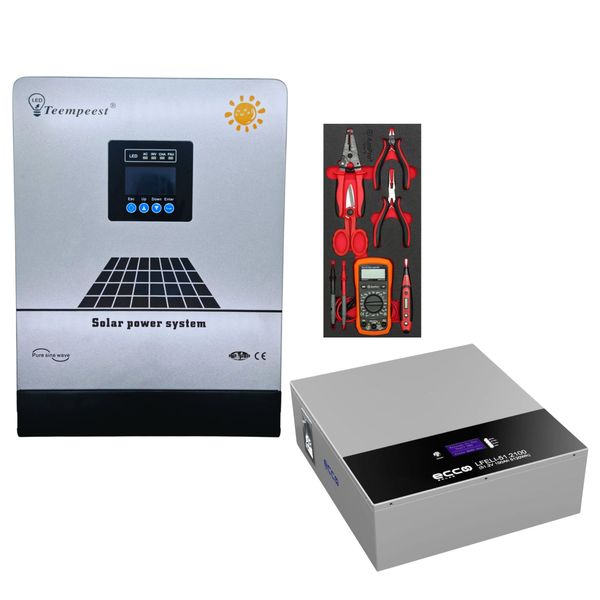 Teempest 5.5Kva Hybrid Inverter Ecco 51.2V Lithium Battery Ampro Electric