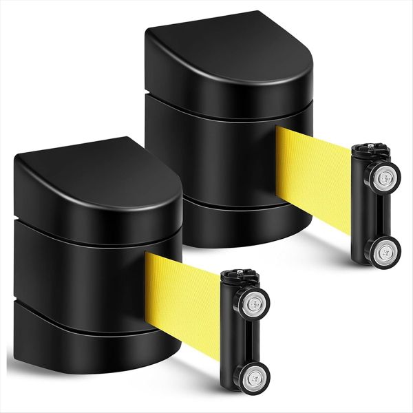 16 4Ft Magnetic Retractable Wall Barrier Wall Mount Crowd Control 2Pc