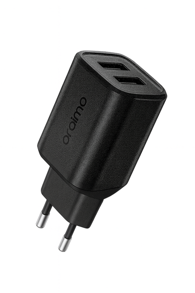 Dual-USB 12W Fast Wall Charger with -Type-C Cable 1 Meter-Oraimo OCW-1121EC