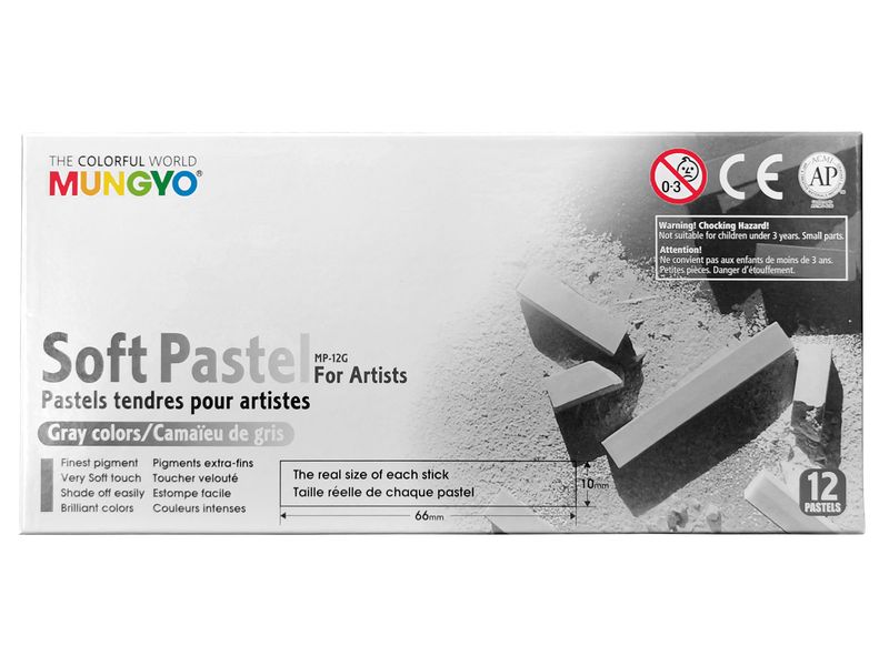 Mungyo Artist's Soft Pastels Gray Tones Set of 12