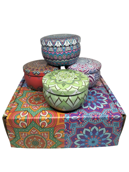 Vintage Florals Scented Candles Set of 4