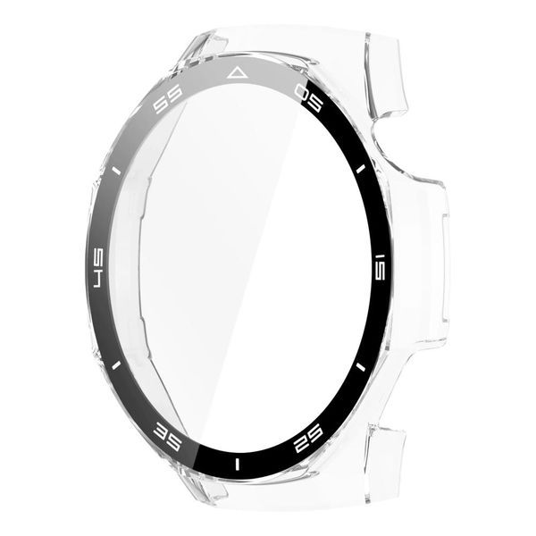 46mm Bezel Hard Case with Glass compatible with Huawei Watch GT 5 Pro-Black