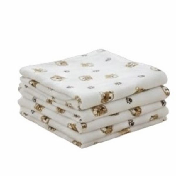 Brown Bear Head Baby Muslin Throw