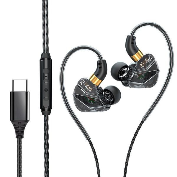Earhook Earphones Wired Earphone type-c for Hifi Sound for Gaming S16