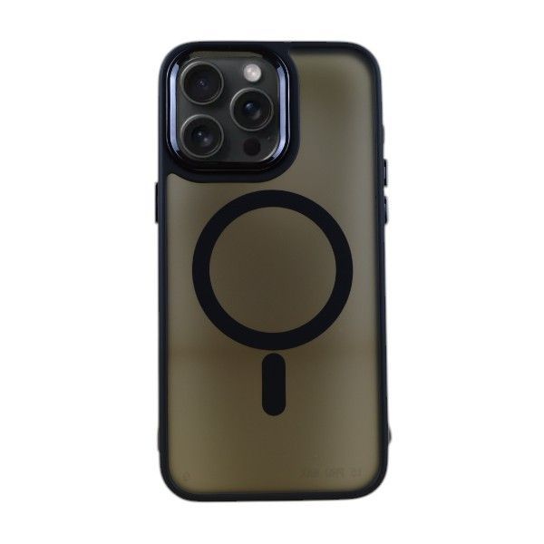 Frosted Phone Case Compatible With Phone 15 Pro Max - Black