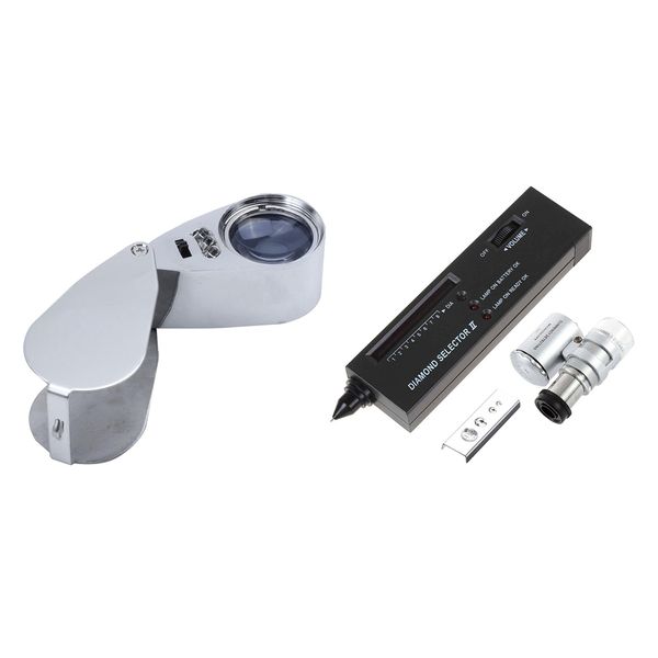 Jeweler Diamond Tool Kit Diamond Tester - 60X Illuminated Loupe