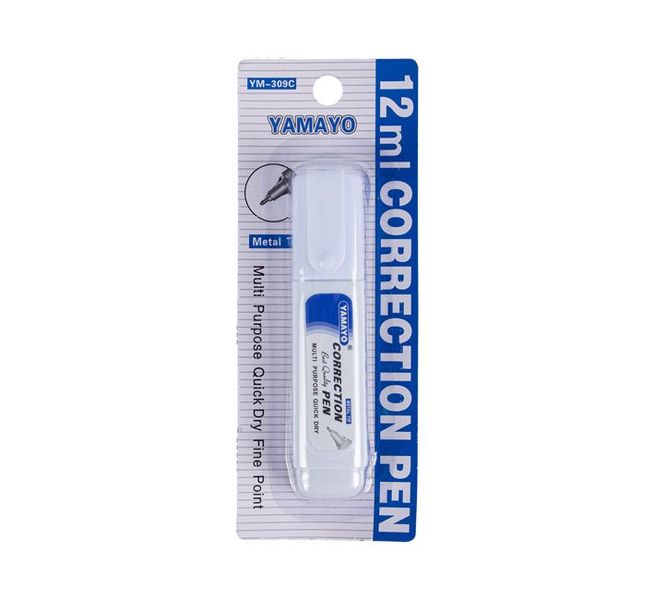 Yamayo - Correction Fluid Pen - FinePoint - Arts &amp; Crafts - 12ml