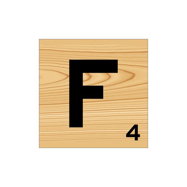Scrabble Wall Art - F