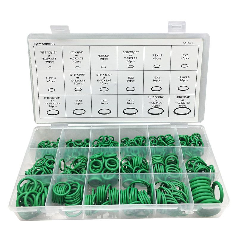 530 Pieces Compressor O Rings Kit 18 Sizes O-Ring Gasket Assortment Set