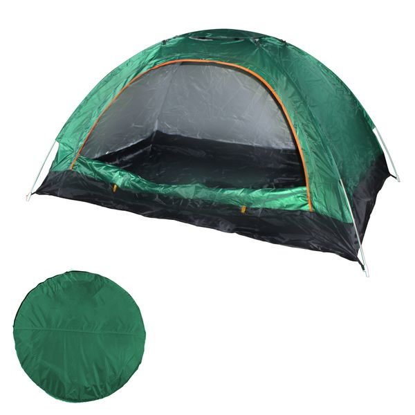 200x150cm 2 Person Waterproof Dome Pop Up Tent with Sunroof &amp; Inner Lining