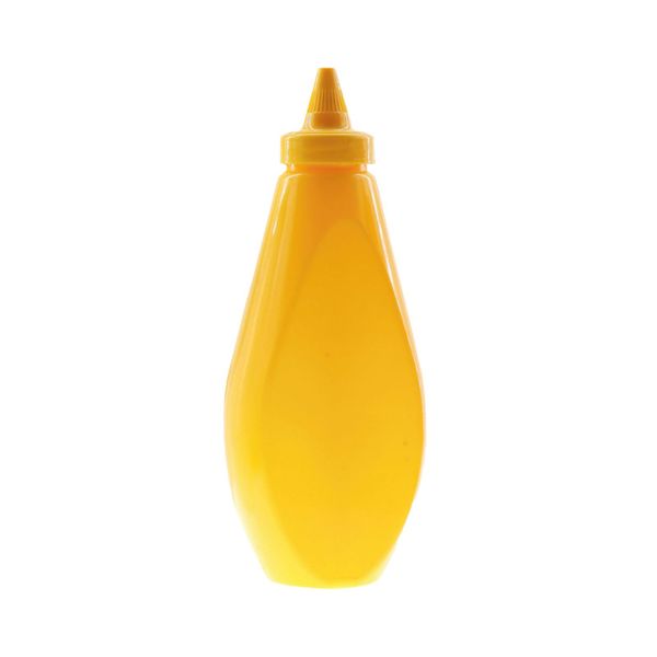Regent Plastic Flat Squeeze Bottle Yellow With Witch Hat Cap 6pk, (500Ml)
