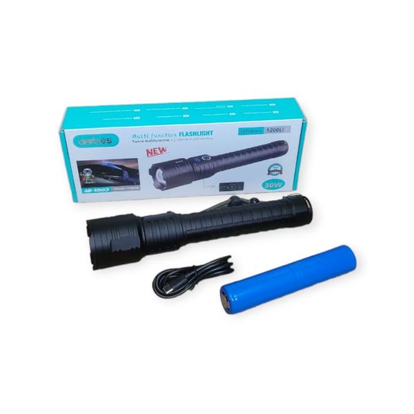 Aerbes Multi-functional Telescopic Focusing Flashlight 1200lm 30W
