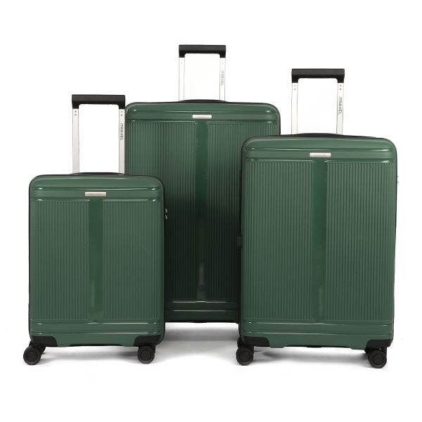 iTravel Malaga 3 Piece Hard Side Luggage Trolley Set