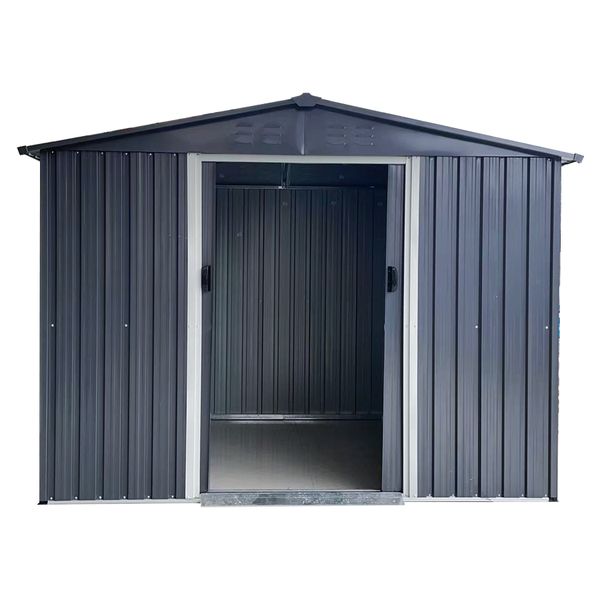 Tech Ten - Outdoor Metal Storage Shed with Double Doors