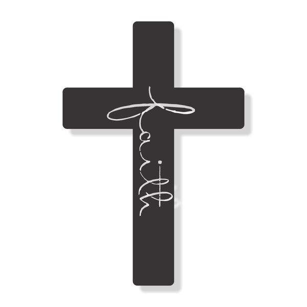 Faith Cross Steel Wall Art Decor