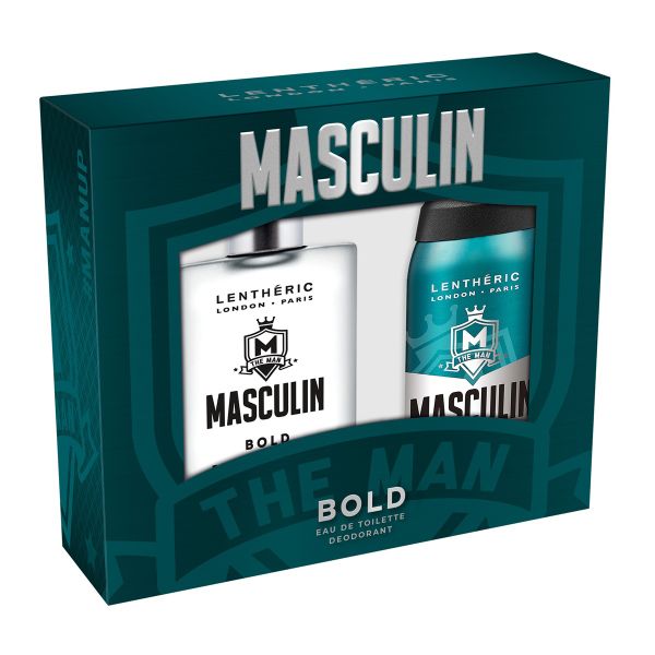 Lentheric Masculin Bold Eau De Toilette 100ml &amp; Deodorant Spray 150ml