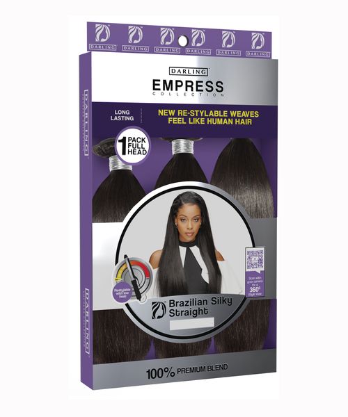 Empress Brazilian Straight 1 (8",10",12") Black