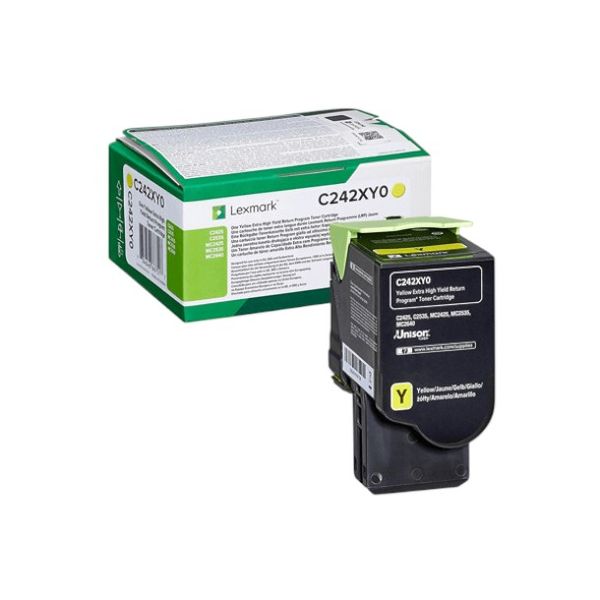 Lexmark C245XY0 Yellow Extra High Yield Return Programme Toner, MC2425
