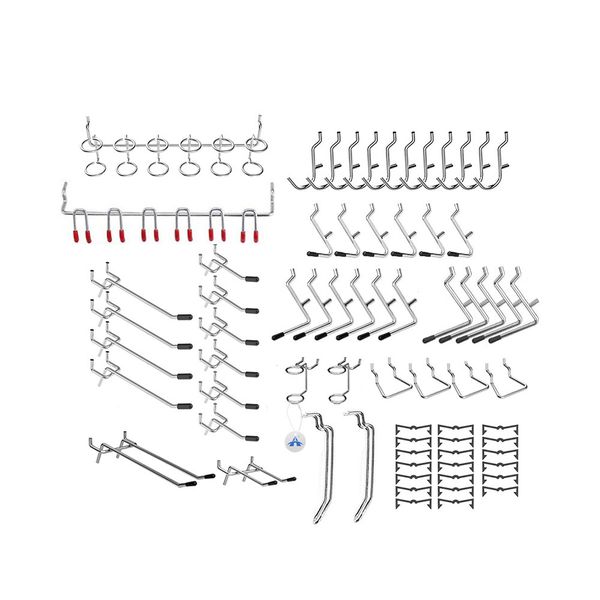 ALANES Heavy Duty Pegboard Hooks Set Metal Hanging Hooks Set for Wall
