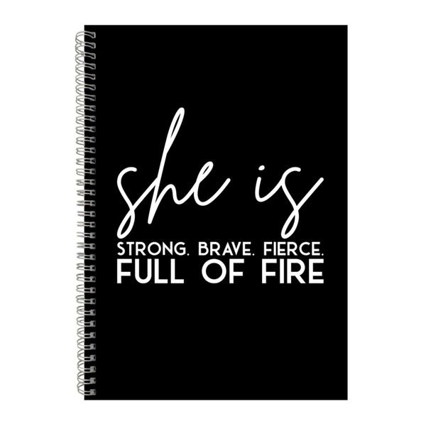 Strong A4 Notebook Spiral Lined Motivational Saying Graphic Notepad Gift153