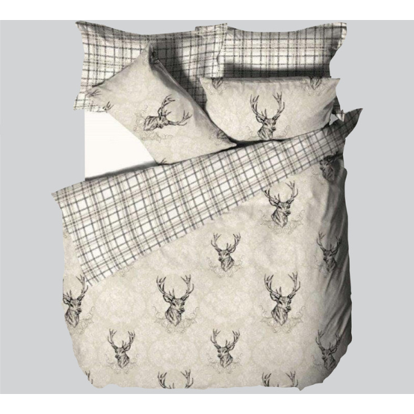 Simon Baker - Printed Duvet Cover Set - Stag Grey