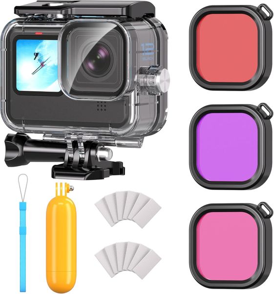 GoPro Hero 13/12/11/10/9 Diving Kit With Waterproof Case &amp; Filters