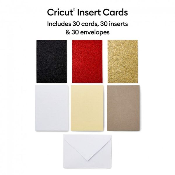 Cricut Insert Cards Glitz &amp; Glam R40 (12;1 Cm X 16;8 Cm) 30-Pack