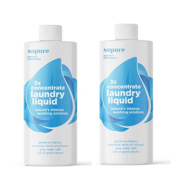SoPure Natural Eco-Friendly 3x Concentrate Laundry Liquid 1 litre (2 Pack)