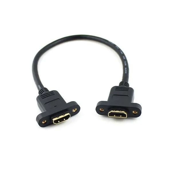 Techme Female HDMI to Female HDMI Cable Adapter with Screw Channels