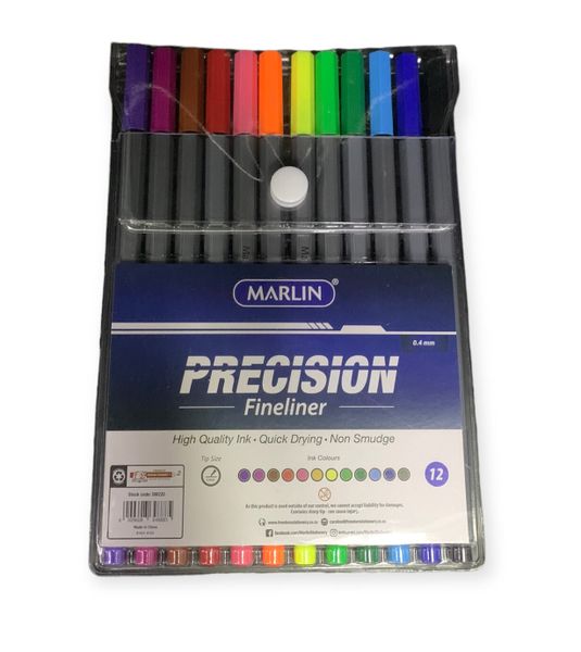 12 Pc - Precision Fineliner Color pen set
