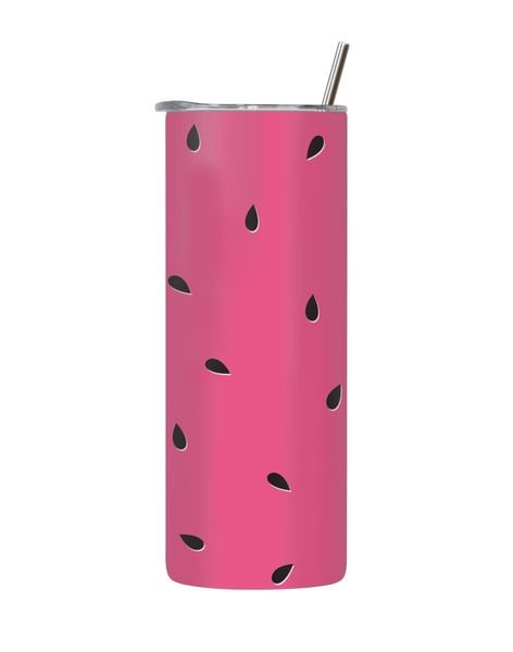 Hot pink 20 Oz Tumbler with Lid Straw Trendy Summer Cats Graphic Gift 134