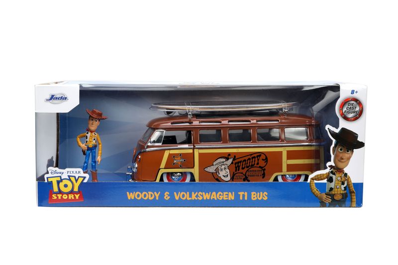 Jada Disney Pixar Woody VW T1 Bus with Figure