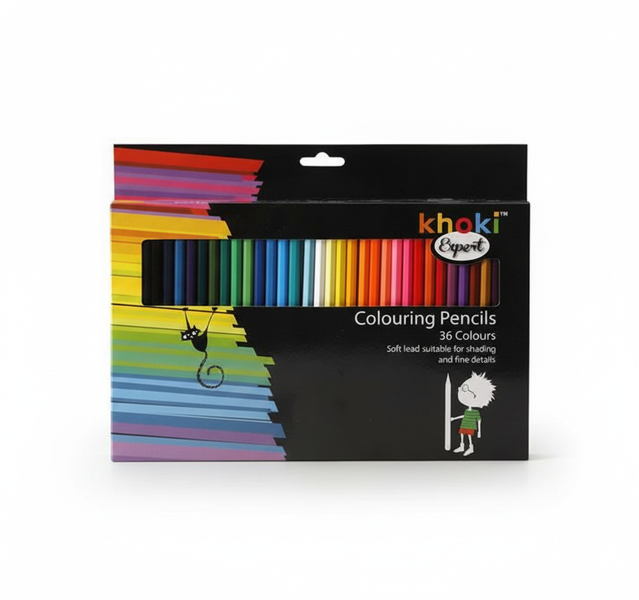 Khoki 36 Piece Colouring Pencils Set for Art and Craft Projects - 2 Pack