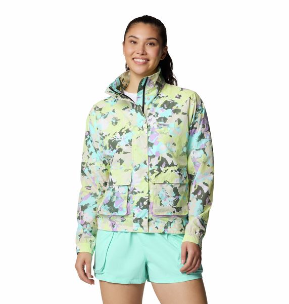 Columbia Women's PFG Open Water Windbreaker - Yellow Wildblooms
