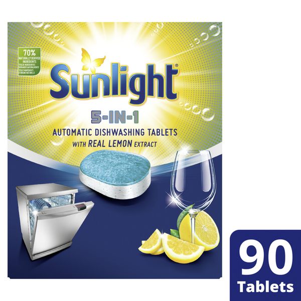 Sunlight 5-in-1 Degreasing Automatic Dishwasher Tablets 90s