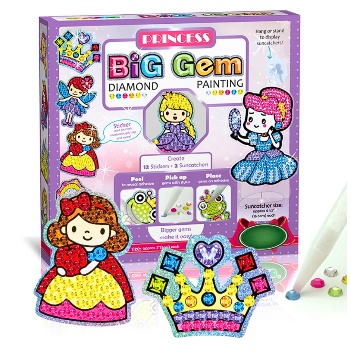 Diamond Dot Kids Painting - Pretty Princess - Stickers & Suncatchers ...