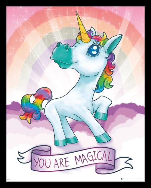 Magical Unicorn - Framed Mini Poster (40 x 50cm)