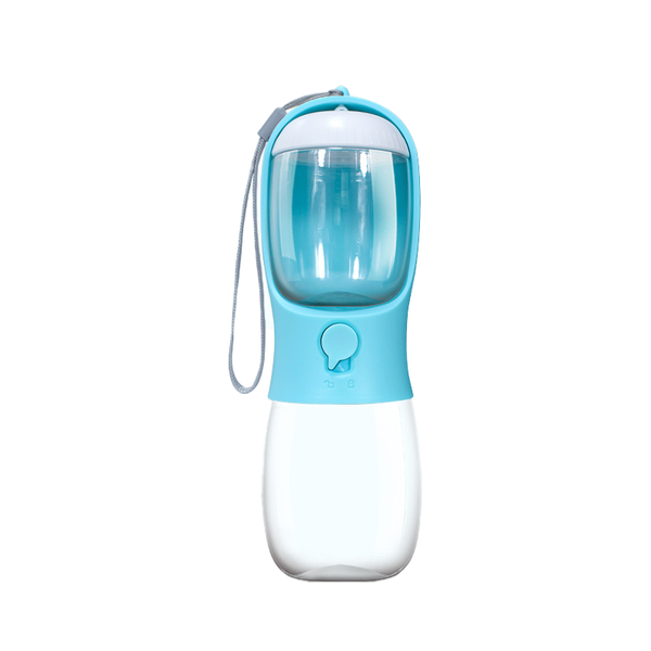Dog Water Bottle With Food Container Travel Puppy Water Bowl - Blue