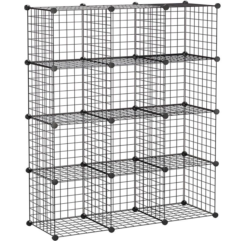 12 Cube Wire Metal Storage Bookshelf Wire Shelf Grid Shelf Wire Bookcase