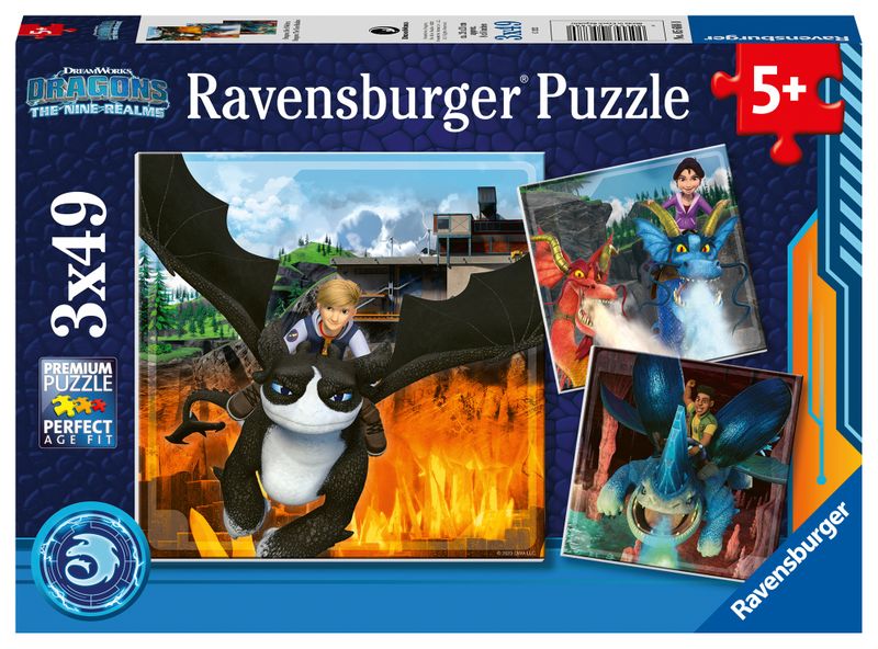 Ravensburger 3X49P Puzzle At Dragons