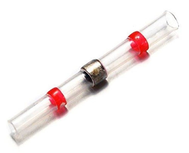 Heat Shrink Solder Sleeve Crimpless Butt Connectors Yellow 12-10 AWG